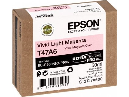 EPSON ink Singlepack Vivid Light Magenta T47A6 UltraChrome Pro 10 ink 50ml