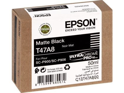 EPSON ink Singlepack Matte Black T47A8 UltraChrome Pro 10 ink 50ml
