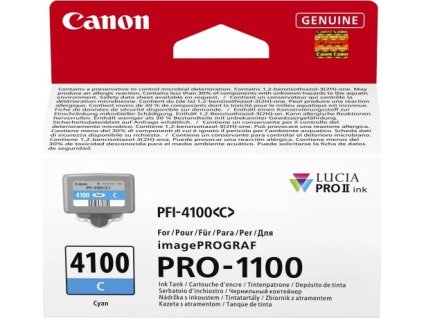 CANON Zásobník inkoustu PFI-4100 pro imagePROGRAF PRO-1100, Cyan (80ml)