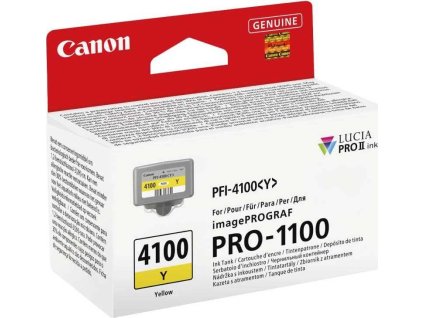CANON Zásobník inkoustu PFI-4100 pro imagePROGRAF PRO-1100, Yellow (80ml)