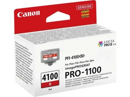 CANON Zásobník inkoustu PFI-4100 pro imagePROGRAF PRO-1100, Red (80ml)