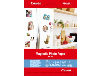 Canon magnetický fotopapír MG-101, 10x15cm, 5 listů v balení, 670 g/m