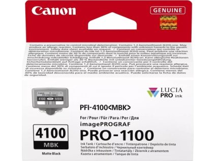 CANON Zásobník inkoustu PFI-4100 pro imagePROGRAF PRO-1100, Matte black (80ml)