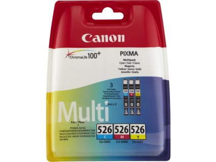 Canon CARTRIDGE CLI-526 C/M/Y Multi pack pro PIXMA MG5150, IP4x50, MG5x50, MG8250, MX715 (450 str.)