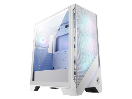 MSI MAG FORGE 320R AIRFLOW WHITE/ bez zdroje/ bílý/ levé temperované sklo/ 4x 120 mm A-RGB fan/ 2x USB3.2/ černá