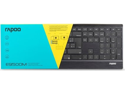 RAPOO klávesnice E9500M Multi-mode Wireless Ultra-slim Keyboard Black