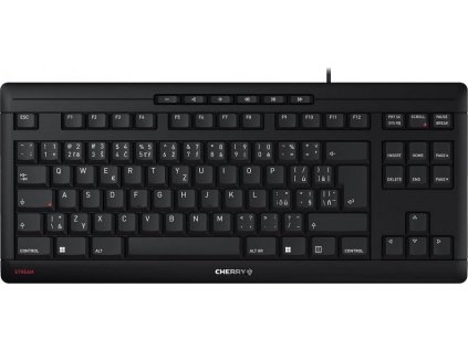 CHERRY klávesnice STREAM TKL, drátová, USB, CZ+SK layout, černá