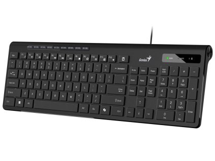 GENIUS Slimstar 230 II, Drátová, USB, černá, CZ+SK layout