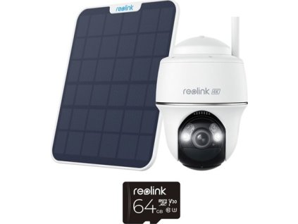 REOLINK bezpečnostní kamera Argus B440, 2.4 GHz, USB-C, Solární panel, 64GB, bílá