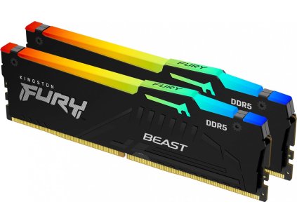 KINGSTON DIMM DDR5 16GB (Kit of 2) 5200MT/s CL36 FURY Beast RGB EXPO