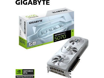 GIGABYTE GeForce RTX 5070 EAGLE OC ICE 12G, 12G GDDR7, 3xDP, 1xHDMI
