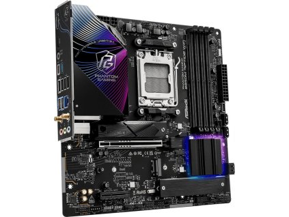 ASRock B850M Riptide WiFi / AMD B850 / AM5 / 4x DDR5 DIMM / 3x M.2 / HDMI / DP / USB-C / WiFi / mATX