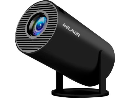 HELMER chytrý přenosný projektor SP 500 HD mini/ HD (1280 x 720px/ HDMI/ USB/ Bluetooth/ Wi-Fi/ Repro/ Android 11/ černý