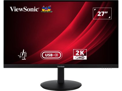 ViewSonic VG2709-2K-MHDU-2/ 27" QHD Frameless IPS Monitor with HDMI, DisplayPort, USB type C, USB,Full Ergonomic Stand