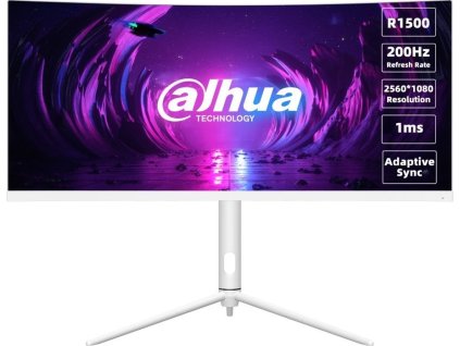 DAHUA 30" LED LM30-E330CW/ VA panel/ 2560x1080 (WFHD)/ 3000:1/ 1ms/ HDMI/ DP/ VESA 75x75/ bílý