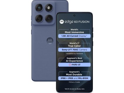 Motorola EDGE 60 Fusion - PANTONE Slipstream   6,67"/ single SIM + eSIM/ 12GB/ 256GB/ 5G/ Android 15