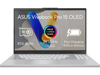 ASUS NTB Vivobook Pro 15 OLED (N6506CU-OLED013X), U9 285H, 15.6" 2880x1620, 24GB, 2TB SSD, Intel Arc+RTX, W11P, Silver