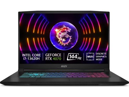 MSI Katana/17 B13VEK-1464XCZ/i5-13420H/17,3"/FHD/16GB/1TB SSD/RTX 4050/DOS/Black/2R