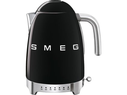 Smeg KLF04BLEU rychlovarná konvice, 1,7 l (7 šálků), 2400 W, styl 50. let, řízení teploty, 7 programů, černá
