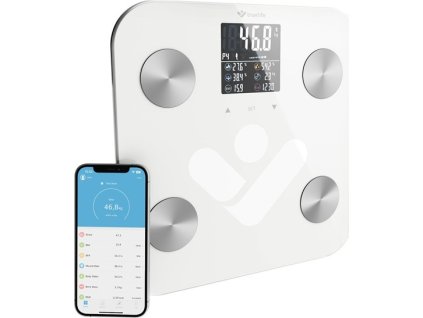 TrueLife FitShape S6 BT - Bioelektrická impedanční bluetooth váha - bílá