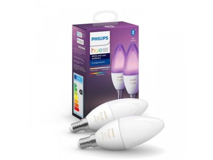 PHILIPS Hue White and Color Ambience, 2x žárovka svíčková 6,5W E14 B39 DIM