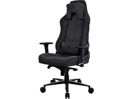 AROZZI herní židle VERNAZZA Soft Fabric Pure Black/ povrch Elastron/ černá