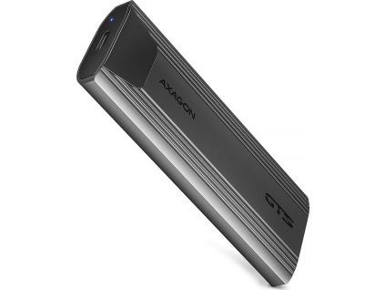 AXAGON EEM2-GTS2, USB-C 10Gbps - M.2 NVMe & SATA SSD kovový THIN box, bezšroubkový