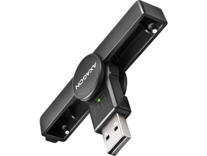 AXAGON CRE-SMPA, USB-A PocketReader čtečka kontaktních karet Smart card (eObčanka)
