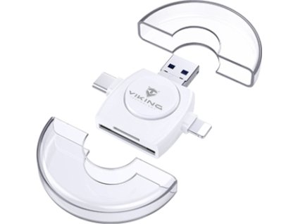 VIKING ČTEČKA PAMĚŤOVÝCH KARET V4 USB3.0 4V1 bílá