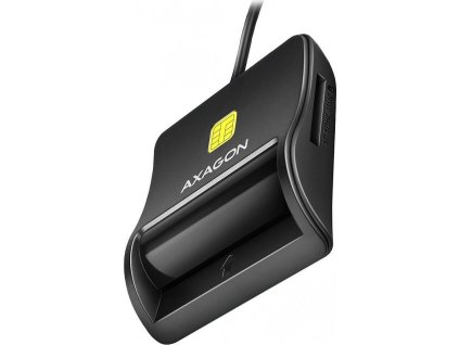 AXAGON CRE-SM3SD, USB-A FlatReader 4-slot čtečka Smart card (eObčanka) + SD/microSD/SIM, kabel 1.3 m