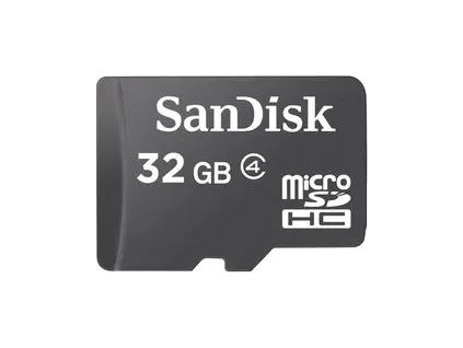 Sandisk/micro SDHC/32GB/Class 4/+ Adaptér/Černá
