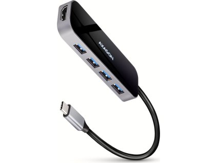 AXAGON HMC-6H4A, USB 3.2 Gen 1 hub, porty 4x USB-A, HDMI 4k/30Hz, PD 100W, kabel USB-C 20cm