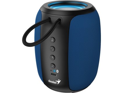 GENIUS repro SP-915BT Blue/ Bluetooth 5.3/ 5W/ mikrofon/ Copilot AI komunikace/ USB-C nabíjení/ černomodré