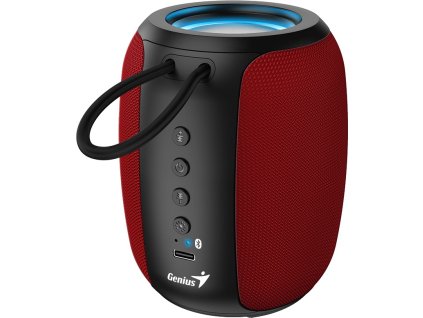 GENIUS repro SP-915BT Red/ Bluetooth 5.3/ 5W/ mikrofon/ Copilot AI komunikace/ USB-C nabíjení/ černočervené