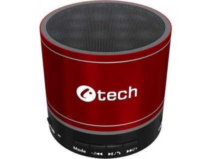 C-TECH repro SPK-08R, bluetooth, červená