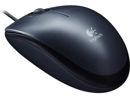 Logitech M90/Kancelářská/Optická/1 000 DPI/Drátová USB/Černá