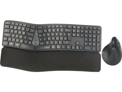 RAPOO Set klávesnice a myš 8810ME, Multi-mode, Bezdrátový set, CZ/SK, Černá