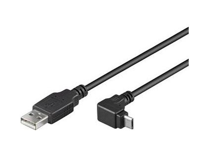 PremiumCord Kabel micro USB 2.0, A-B, 90°, 3m