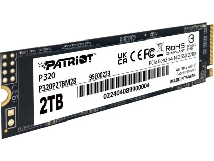 PATRIOT P320 2TB SSD / Interní / M.2 PCIe Gen3 x4 NVMe 1.3 / 2280
