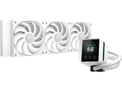 DEEPCOOL MYSTIQUE 360 / 3x120mm fan / dig. displej / Intel i AMD / bílý