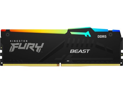KINGSTON DIMM DDR5 32GB 6000MT/s CL30 Non-ECC FURY Beast RGB XMP, Černá