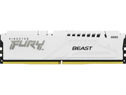 KINGSTON DIMM DDR5 16GB 6000MT/s CL30 ECC FURY Beast XMP Bílá