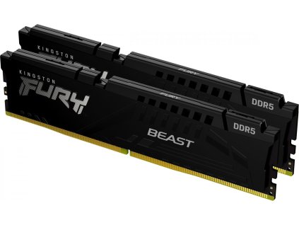 KINGSTON DIMM DDR5 64GB (Kit of 2) 6000MT/s CL30 ECC FURY Beast XMP Černá