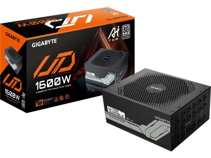 GIGABYTE UD1600PM PG5 AI TOP, 1600W, 80+ Platinum, 140mm fan