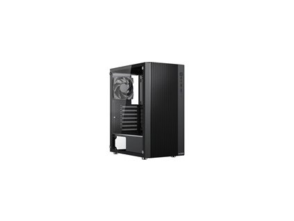 1stCOOL GAMER 4, Mid tower, AU, USB 3.0, USB-C, 2x120mm, průhledná bočnice, bez zdroje, černá