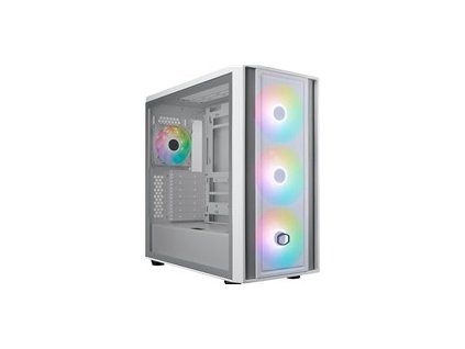 Cooler Master MasterBox 600, ATX, Průhledná bočnice, 3x 140mm ARGB Fan, 1x 120mm ARGB Fan, ARGB Hub, Bílá