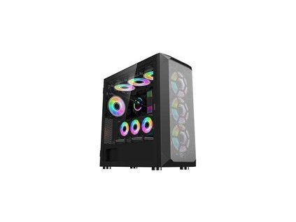 1stCOOL Wind Storm Black MiddleTower, AU, USB3.0, bez zdroje, černá