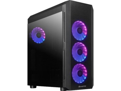 CHIEFTEC SCORPION 4, ATX, 1x USB-C 3.2, 2x USB 3.1, 4x 120mm ARGB Fan, ARGB Hub, černá