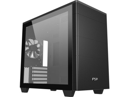 FSP CST360B/Micro Tower/Transpar./Černá