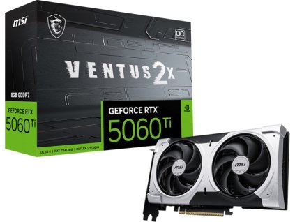 MSI NVIDIA GeForce RTX 5060 Ti 8G VENTUS 2X OC PLUS, RTX 5060 Ti, 8GB GDDR7, 3xDP, 1xHDMI